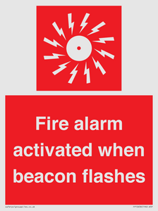 Fire alarm activated when beacon flashes